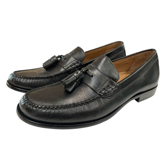 Cole Haan Men\'s Black Leather Pinch Handsewn Tassel Loafer  Size 9.5  NIB No Lid main image 5